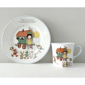 Vintage SHELLEY Mabel Lucie Attwell Child Plate & Cup Little Man Caravan England